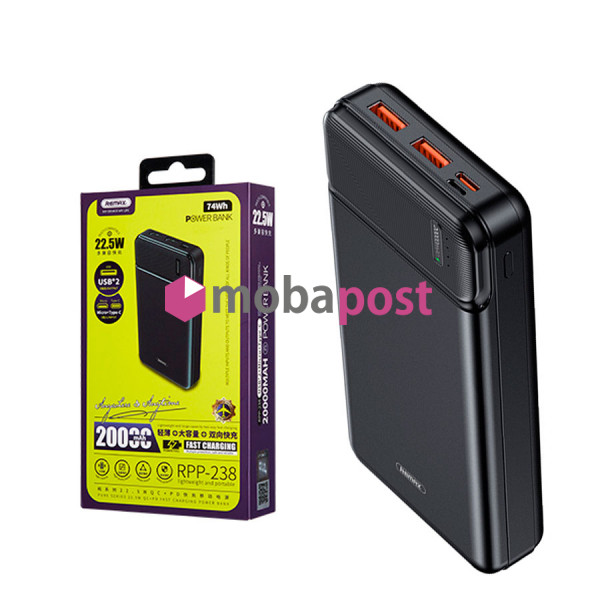 Купить Внешний Аккумулятор (Power Bank) Remax RPP-238 20000 mAh (3A, QC ...