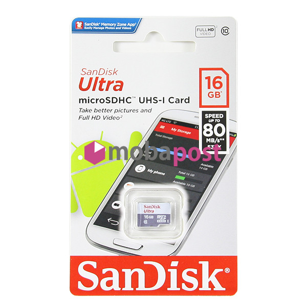 Карта памяти sandisk ultra 32 гб sdsqunr 032g gn3mn