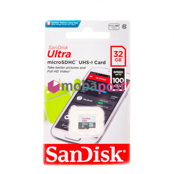 Карта памяти microsd sandisk ultra 64gb uhs i